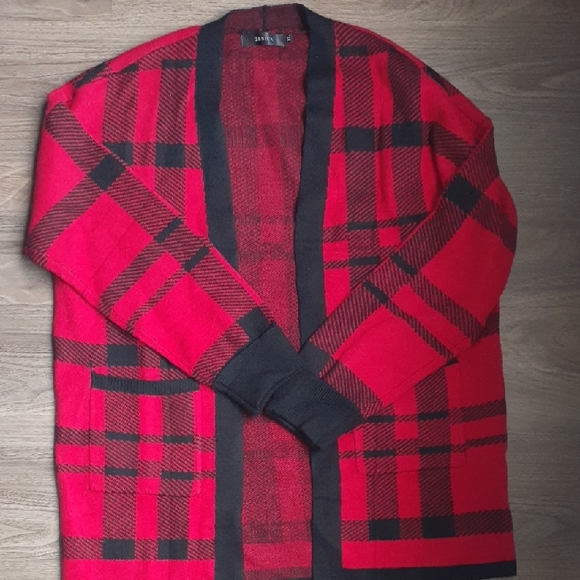 Zesica Plaid Open Cardigan - Picture 1 of 6